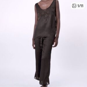 Zara Women's Dark Brown loungewear set